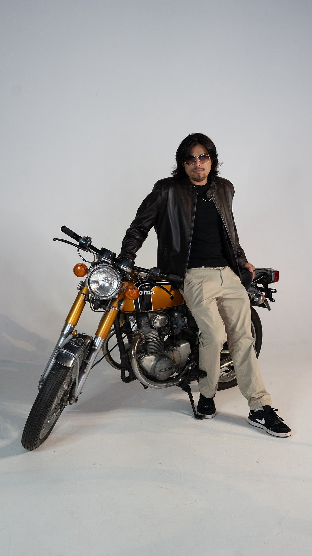 Men's Highland Racer Leather Jacket- Chocolate