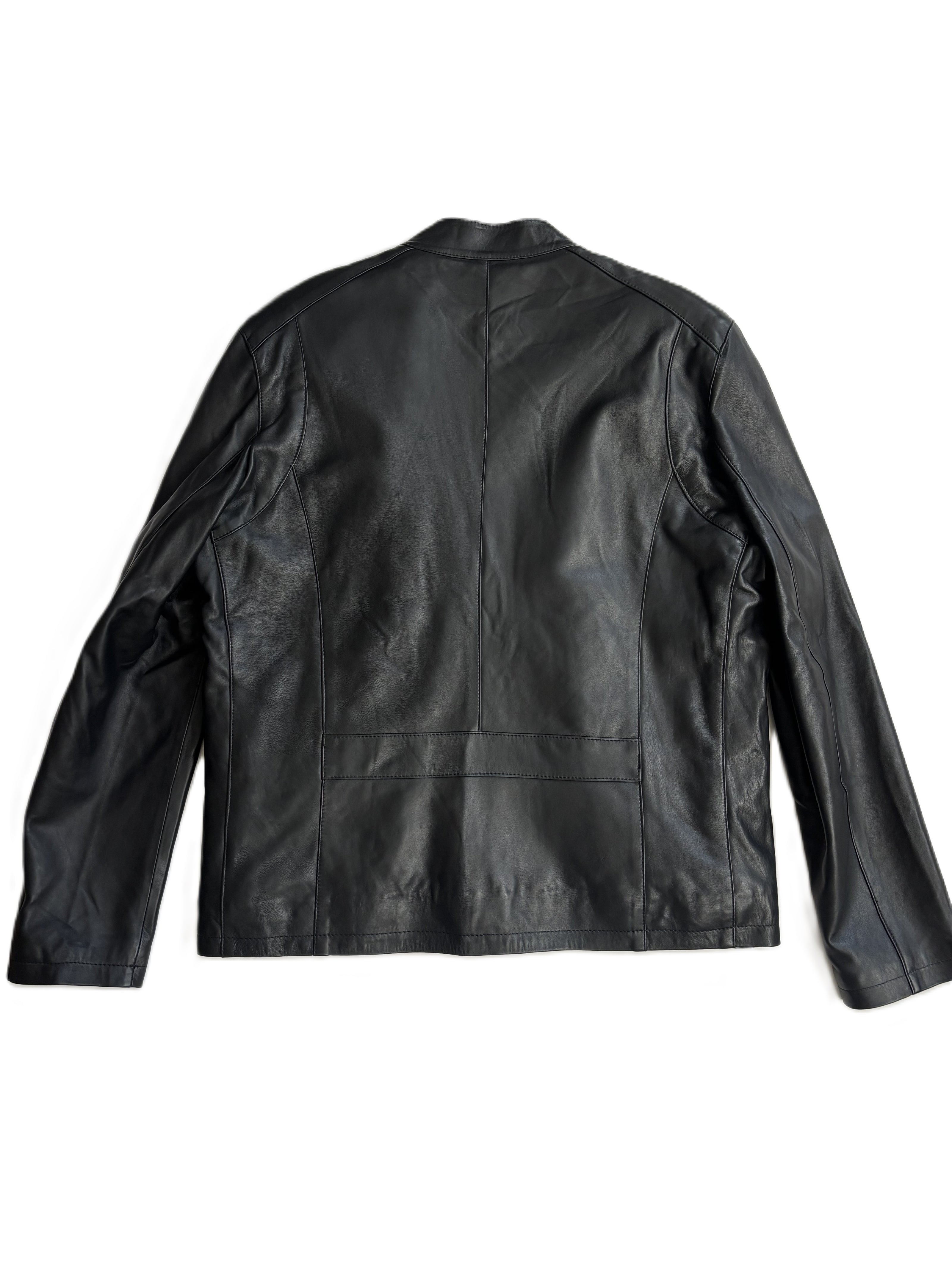 Men's Highland Racer Leather Jacket- Noir