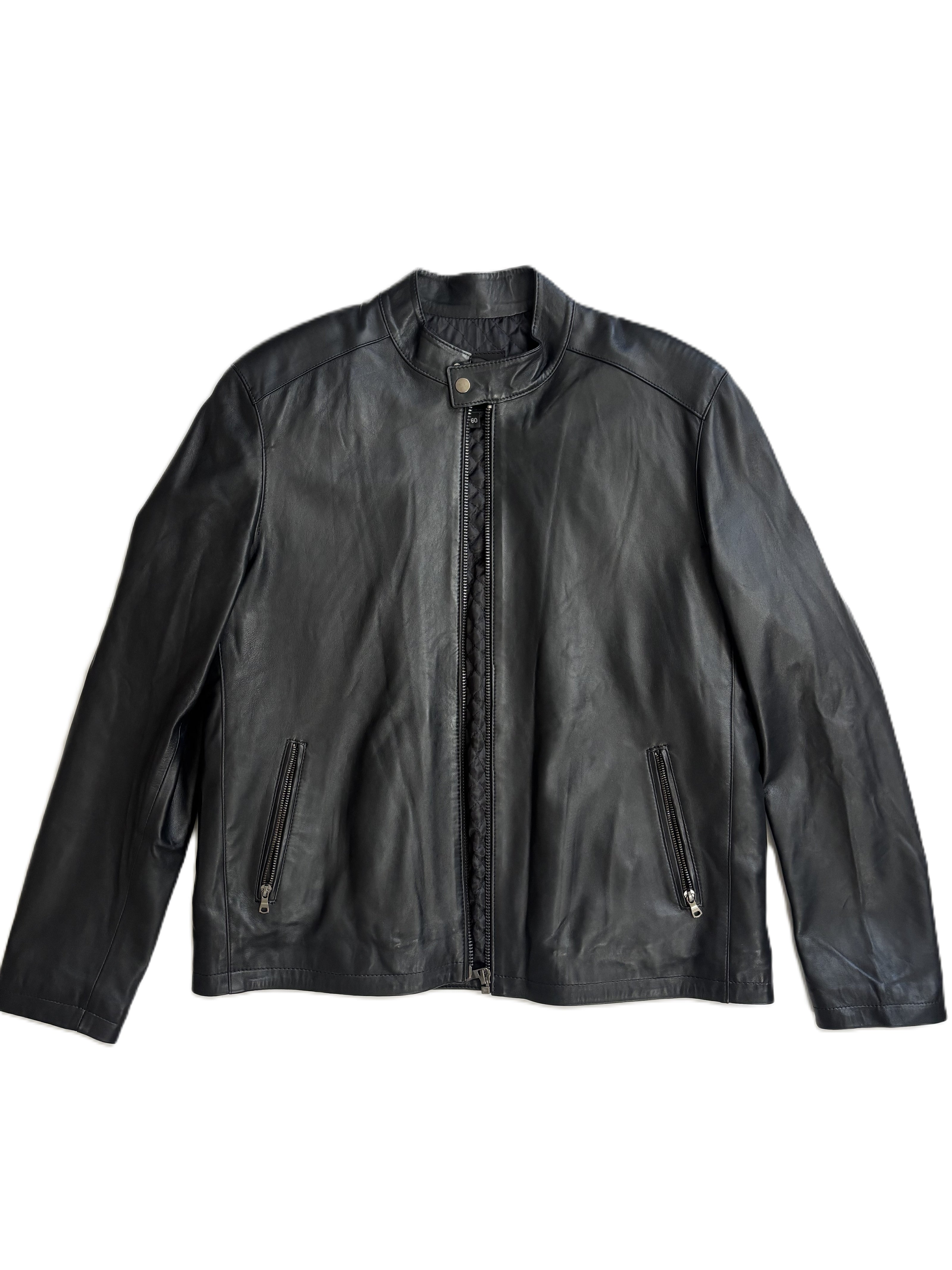 Men's Highland Racer Leather Jacket- Noir